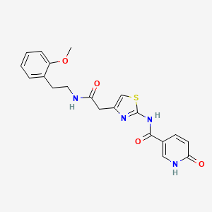 N-(4-(2-((2-methoxyphenethyl)amino)-2-oxoethyl)thiazol-2-yl)-6-oxo-1,6-dihydropyridine-3-carboxamide