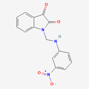 molecular formula C15H11N3O4 B2753343 1-(((3-Nitrophenyl)amino)methyl)indoline-2,3-dione CAS No. 301357-08-4
