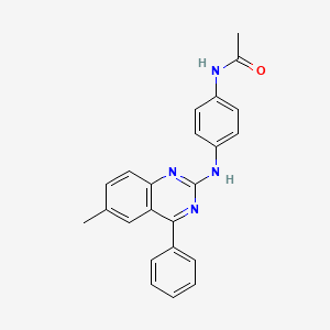 molecular formula C23H20N4O B2753351 N-{4-[(6-methyl-4-phenylquinazolin-2-yl)amino]phenyl}acetamide CAS No. 313398-14-0