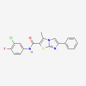 N-(3-chloro-4-fluorophenyl)-3-methyl-6-phenylimidazo[2,1-b][1,3]thiazole-2-carboxamide