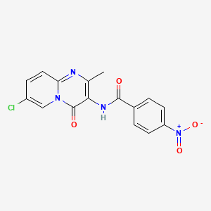 molecular formula C16H11ClN4O4 B2753395 N-(7-chloro-2-methyl-4-oxo-4H-pyrido[1,2-a]pyrimidin-3-yl)-4-nitrobenzamide CAS No. 941875-98-5