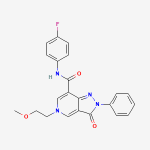 N-(4-fluorophenyl)-5-(2-methoxyethyl)-3-oxo-2-phenyl-3,5-dihydro-2H-pyrazolo[4,3-c]pyridine-7-carboxamide