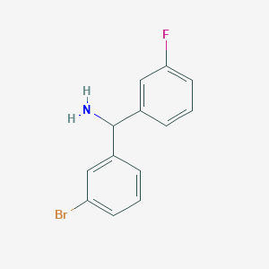 molecular formula C13H11BrFN B2753473 (3-Bromophenyl)(3-fluorophenyl)methanamine CAS No. 1179022-78-6
