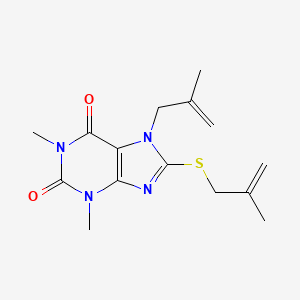 1,3-Dimethyl-7-(2-methylprop-2-enyl)-8-(2-methylprop-2-enylsulfanyl)purine-2,6-dione