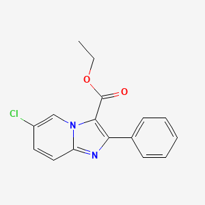 molecular formula C16H13ClN2O2 B2753492 Ethyl 6-chloro-2-phenylimidazo[1,2-a]pyridine-3-carboxylate CAS No. 193979-37-2