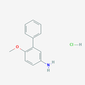 molecular formula C13H14ClNO B027535 6-Methoxy-[1,1'-biphenyl]-3-amine hydrochloride CAS No. 92028-21-2