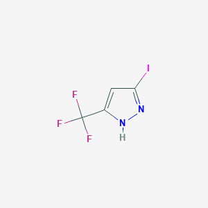 B2753515 5-iodo-3-(trifluoromethyl)-1H-pyrazole CAS No. 1015780-53-6; 506-12-7