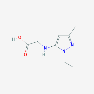 2-[(2-Ethyl-5-methylpyrazol-3-yl)amino]acetic acid