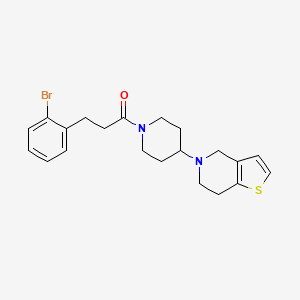 3-(2-bromophenyl)-1-(4-(6,7-dihydrothieno[3,2-c]pyridin-5(4H)-yl)piperidin-1-yl)propan-1-one