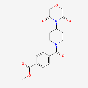 Methyl 4-(4-(3,5-dioxomorpholino)piperidine-1-carbonyl)benzoate