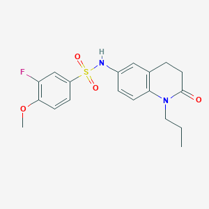 3-fluoro-4-methoxy-N-(2-oxo-1-propyl-1,2,3,4-tetrahydroquinolin-6-yl)benzenesulfonamide