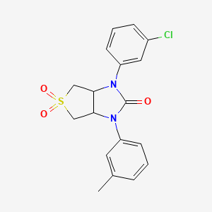 1-(3-chlorophenyl)-3-(m-tolyl)tetrahydro-1H-thieno[3,4-d]imidazol-2(3H)-one 5,5-dioxide