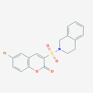 6-bromo-3-(3,4-dihydroisoquinolin-2(1H)-ylsulfonyl)-2H-chromen-2-one