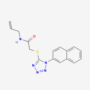 2-{[1-(naphthalen-2-yl)-1H-tetrazol-5-yl]sulfanyl}-N-(prop-2-en-1-yl)acetamide