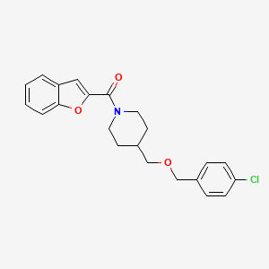 Benzofuran-2-yl(4-(((4-chlorobenzyl)oxy)methyl)piperidin-1-yl)methanone