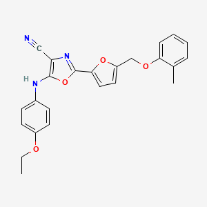 5-((4-Ethoxyphenyl)amino)-2-(5-((o-tolyloxy)methyl)furan-2-yl)oxazole-4-carbonitrile
