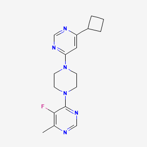 4-[4-(6-Cyclobutylpyrimidin-4-yl)piperazin-1-yl]-5-fluoro-6-methylpyrimidine