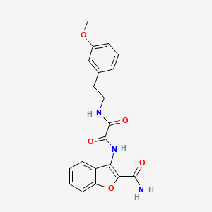 molecular formula C20H19N3O5 B2753636 N1-(2-carbamoylbenzofuran-3-yl)-N2-(3-methoxyphenethyl)oxalamide CAS No. 920360-25-4