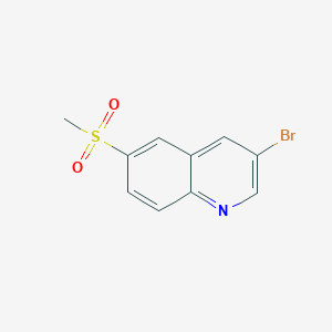 molecular formula C10H8BrNO2S B2753676 3-Bromo-6-(methylsulfonyl)quinoline CAS No. 1860894-29-6
