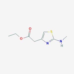 molecular formula C8H12N2O2S B2753707 Ethyl 2-[2-(methylamino)-1,3-thiazol-4-yl]acetate CAS No. 64986-99-8