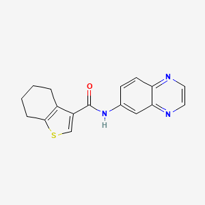molecular formula C17H15N3OS B2753712 N-quinoxalin-6-yl-4,5,6,7-tetrahydro-1-benzothiophene-3-carboxamide CAS No. 902034-72-4