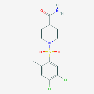molecular formula C13H16Cl2N2O3S B275372 1-(4,5-DICHLORO-2-METHYLBENZENESULFONYL)PIPERIDINE-4-CARBOXAMIDE 