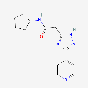 B2753751 N-cyclopentyl-2-(3-(4-pyridyl)(1H-1,2,4-triazol-5-yl))acetamide CAS No. 942856-74-8