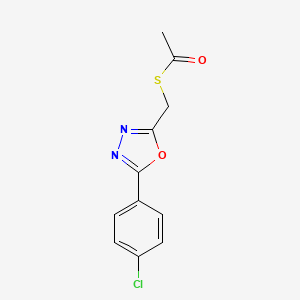 S-((5-(4-chlorophenyl)-1,3,4-oxadiazol-2-yl)methyl) ethanethioate