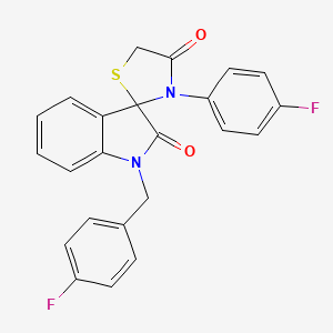 3'-(4-Fluorophenyl)-1-[(4-fluorophenyl)methyl]-1,2-dihydrospiro[indole-3,2'-[1,3]thiazolidine]-2,4'-dione