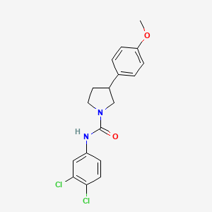 N-(3,4-dichlorophenyl)-3-(4-methoxyphenyl)pyrrolidine-1-carboxamide