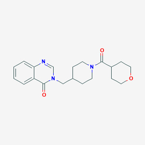 3-[[1-(Oxane-4-carbonyl)piperidin-4-yl]methyl]quinazolin-4-one