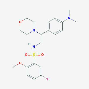 N-(2-(4-(dimethylamino)phenyl)-2-morpholinoethyl)-5-fluoro-2-methoxybenzenesulfonamide