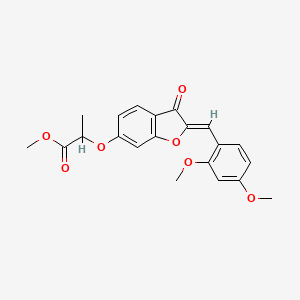 (Z)-methyl 2-((2-(2,4-dimethoxybenzylidene)-3-oxo-2,3-dihydrobenzofuran-6-yl)oxy)propanoate