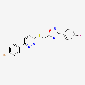 3-(4-Bromophenyl)-6-({[3-(4-fluorophenyl)-1,2,4-oxadiazol-5-yl]methyl}thio)pyridazine