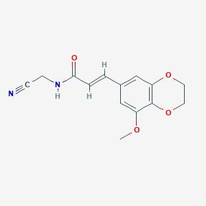 (E)-N-(cyanomethyl)-3-(5-methoxy-2,3-dihydro-1,4-benzodioxin-7-yl)prop-2-enamide