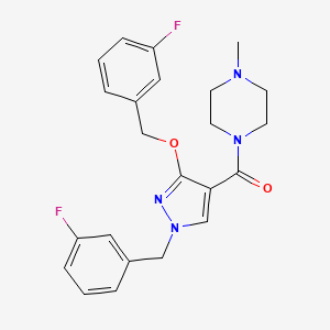 (1-(3-fluorobenzyl)-3-((3-fluorobenzyl)oxy)-1H-pyrazol-4-yl)(4-methylpiperazin-1-yl)methanone