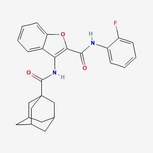 3-((3r,5r,7r)-adamantane-1-carboxamido)-N-(2-fluorophenyl)benzofuran-2-carboxamide