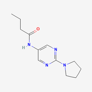 N-(2-(pyrrolidin-1-yl)pyrimidin-5-yl)butyramide