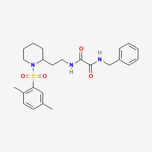 molecular formula C24H31N3O4S B2753816 N'-benzyl-N-{2-[1-(2,5-dimethylbenzenesulfonyl)piperidin-2-yl]ethyl}ethanediamide CAS No. 898406-98-9