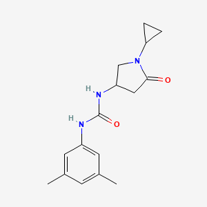1-(1-Cyclopropyl-5-oxopyrrolidin-3-yl)-3-(3,5-dimethylphenyl)urea