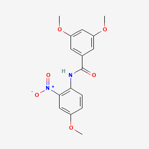 molecular formula C16H16N2O6 B2753852 3,5-dimethoxy-N-(4-methoxy-2-nitrophenyl)benzamide CAS No. 313405-06-0