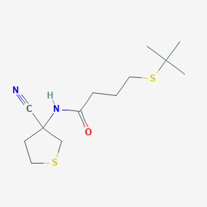 4-(tert-butylsulfanyl)-N-(3-cyanothiolan-3-yl)butanamide
