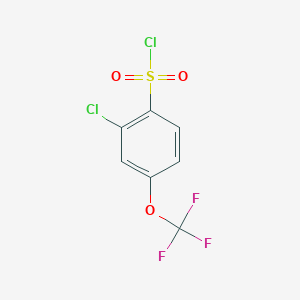 molecular formula C7H3Cl2F3O3S B2753857 2-Chloro-4-trifluoromethoxy-benzenesulfonyl chloride CAS No. 748163-14-6