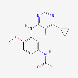 molecular formula C16H17FN4O2 B2753865 N-{3-[(6-cyclopropyl-5-fluoropyrimidin-4-yl)amino]-4-methoxyphenyl}acetamide CAS No. 2415555-57-4
