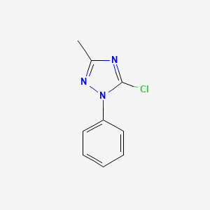 molecular formula C9H8ClN3 B2753876 5-Chloro-3-methyl-1-phenyl-1,2,4-triazole CAS No. 90537-59-0
