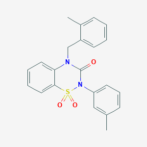 B2753883 4-(2-methylbenzyl)-2-(3-methylphenyl)-2H-1,2,4-benzothiadiazin-3(4H)-one 1,1-dioxide CAS No. 941881-75-0