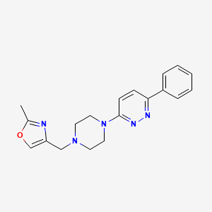 molecular formula C19H21N5O B2753898 3-{4-[(2-Methyl-1,3-oxazol-4-yl)methyl]piperazin-1-yl}-6-phenylpyridazine CAS No. 2380078-46-4