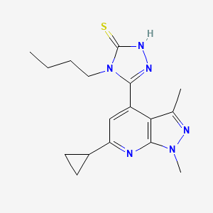 B2753928 4-butyl-5-(6-cyclopropyl-1,3-dimethyl-1H-pyrazolo[3,4-b]pyridin-4-yl)-4H-1,2,4-triazole-3-thiol CAS No. 937598-28-2