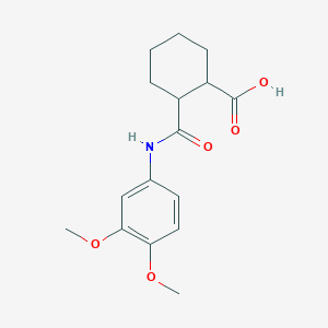 molecular formula C16H21NO5 B275399 2-[(3,4-Dimethoxyphenyl)carbamoyl]cyclohexane-1-carboxylic acid 