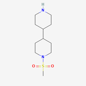 molecular formula C11H22N2O2S B2753993 1-(Methylsulfonyl)-4,4'-bipiperidine CAS No. 263393-49-3